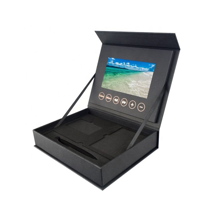 Coffret vidéo Pixcard haut de gamme avec écran intégré